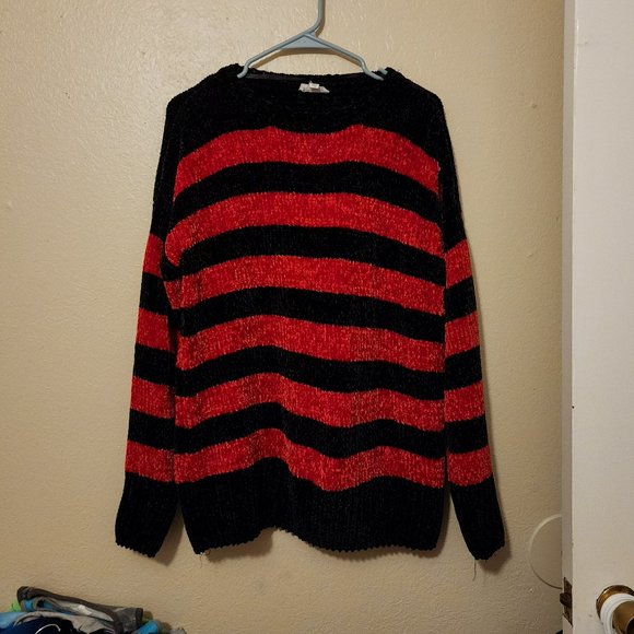 Westbound Sweaters Womens Red Black Striped Sweater Poshmark